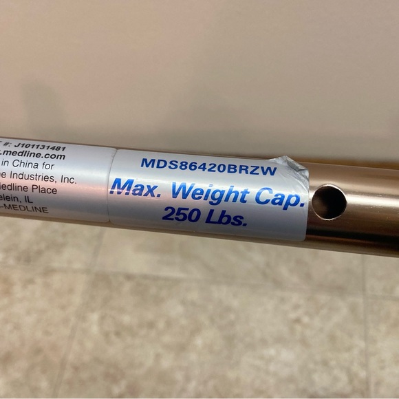 Midline Off Set Handle Bronze Aluminum Adjustable Cane Supports 250Lbs. - Picture 6 of 8